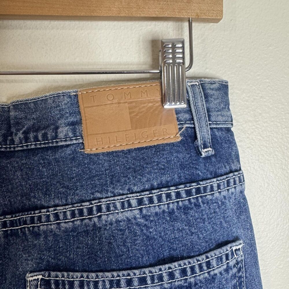 Vintage Tommy Hilfiger Jeans Womens 8 Blue High Rise Carpenter Wide Leg Y2K - Picture 11 of 12